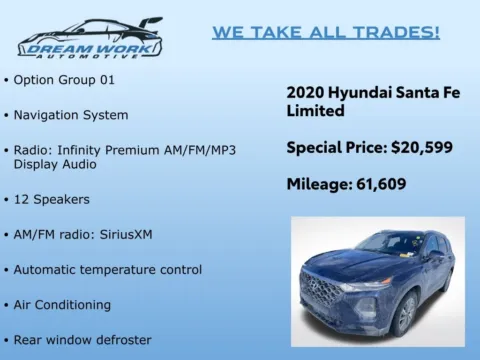 Photos of 2020 Hyundai Santa Fe Limited for sale in Charlotte, NC at Dream Work Automotive