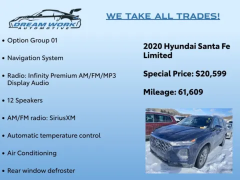 Photos of 2020 Hyundai Santa Fe Limited for sale in Charlotte, NC at Dream Work Automotive