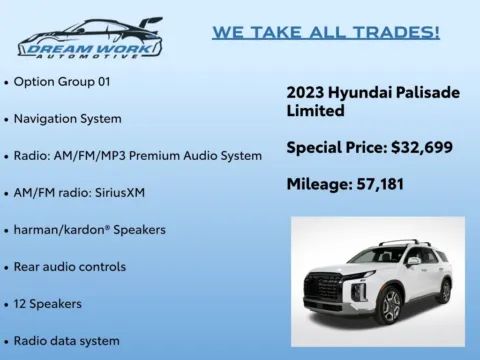 Photos of 2023 Hyundai Palisade Limited for sale in Charlotte, NC at Dream Work Automotive