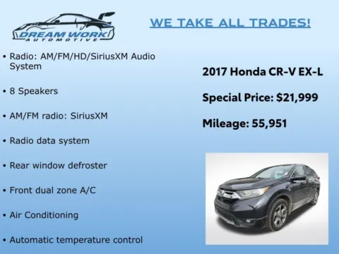 Photos of 2017 Honda CR-V EX-L for sale in Charlotte, NC at Dream Work Automotive
