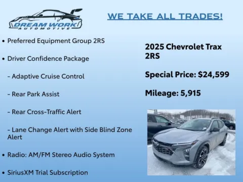 Photos of 2025 Chevrolet Trax 2RS for sale in Charlotte, NC at Dream Work Automotive
