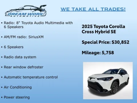 Photos of 2025 Toyota Corolla Cross Hybrid XSE for sale in Charlotte, NC at Dream Work Automotive
