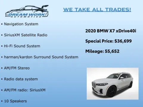 Photos of 2020 BMW X7 xDrive40i for sale in Charlotte, NC at Dream Work Automotive
