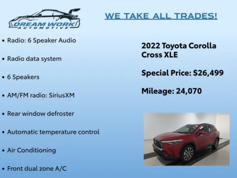 Photos of 2022 Toyota Corolla Cross XLE for sale in Charlotte, NC at Dream Work Automotive