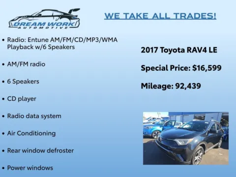 Photos of 2017 Toyota RAV4 LE for sale in Charlotte, NC at Dream Work Automotive