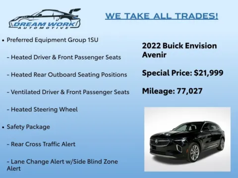 Photos of 2022 Buick Envision Avenir for sale in Charlotte, NC at Dream Work Automotive
