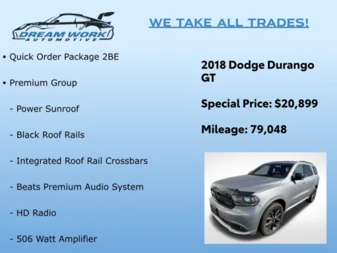 Photos of 2018 Dodge Durango GT for sale in Charlotte, NC at Dream Work Automotive