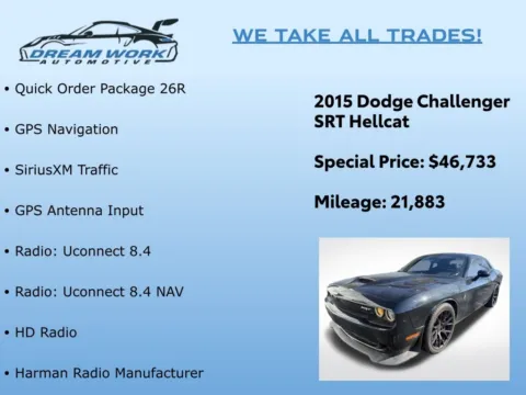 Photos of 2015 Dodge Challenger SRT Hellcat for sale in Charlotte, NC at Dream Work Automotive