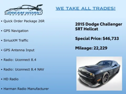 Photos of 2015 Dodge Challenger SRT Hellcat for sale in Charlotte, NC at Dream Work Automotive