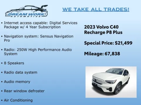Photos of 2023 Volvo C40 Recharge Pure Electric Twin Plus for sale in Charlotte, NC at Dream Work Automotive
