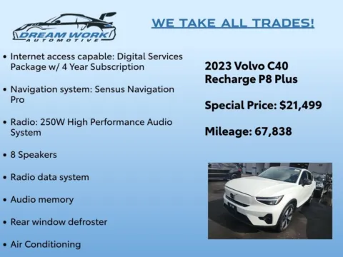 Photos of 2023 Volvo C40 Recharge Pure Electric Twin Plus for sale in Charlotte, NC at Dream Work Automotive