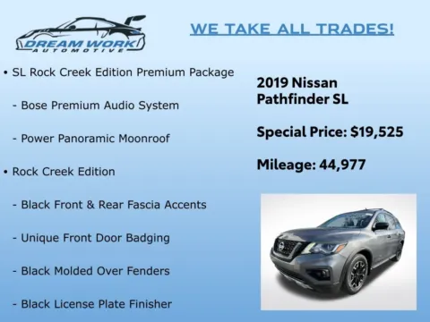 Photos of 2019 Nissan Pathfinder SL for sale in Charlotte, NC at Dream Work Automotive