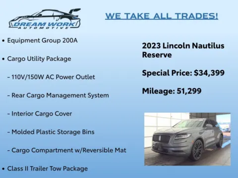 Photos of 2023 Lincoln Nautilus Reserve for sale in Charlotte, NC at Dream Work Automotive