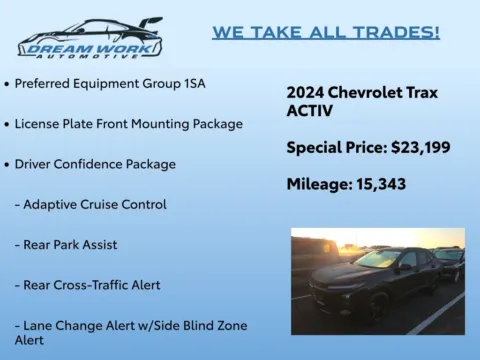 Photos of 2024 Chevrolet Trax ACTIV for sale in Charlotte, NC at Dream Work Automotive