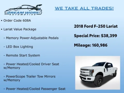 Photos of 2018 Ford F-250SD Lariat for sale in Charlotte, NC at Dream Work Automotive