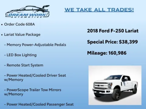 Photos of 2018 Ford F-250SD Lariat for sale in Charlotte, NC at Dream Work Automotive