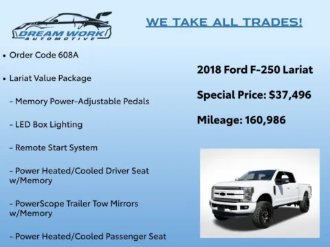 Photos of 2018 Ford F-250SD Lariat for sale in Charlotte, NC at Dream Work Automotive