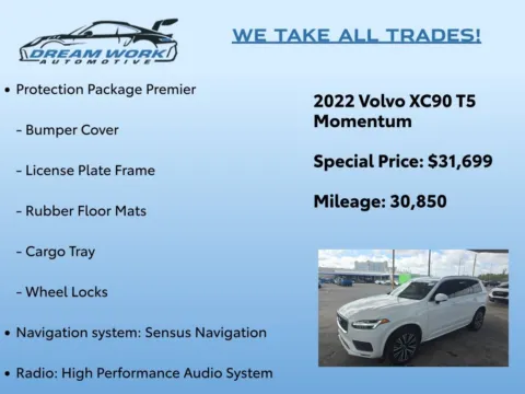 Photos of 2022 Volvo XC90 T5 Momentum for sale in Charlotte, NC at Dream Work Automotive