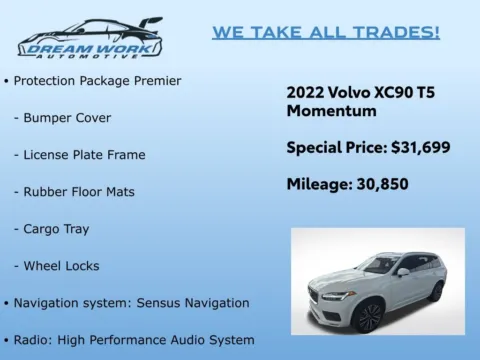 Photos of 2022 Volvo XC90 T5 Momentum for sale in Charlotte, NC at Dream Work Automotive