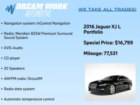 Photos of 2016 Jaguar XJ L Portfolio for sale in Charlotte, NC at Dream Work Automotive