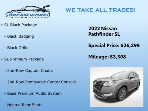 Photos of 2022 Nissan Pathfinder SL for sale in Charlotte, NC at Dream Work Automotive
