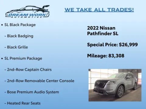 Photos of 2022 Nissan Pathfinder SL for sale in Charlotte, NC at Dream Work Automotive