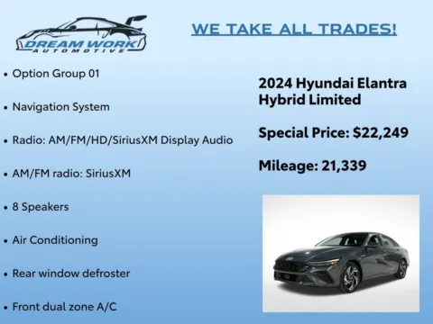 Photos of 2024 Hyundai Elantra Hybrid Limited for sale in Charlotte, NC at Dream Work Automotive