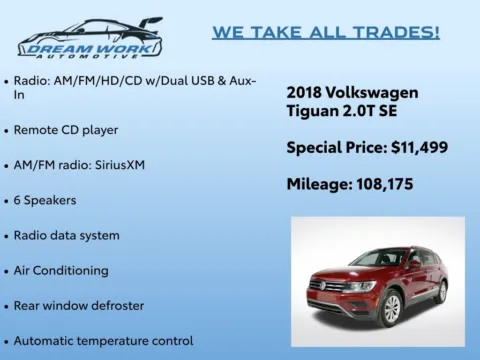 Photos of 2018 Volkswagen Tiguan 2.0T SE for sale in Charlotte, NC at Dream Work Automotive