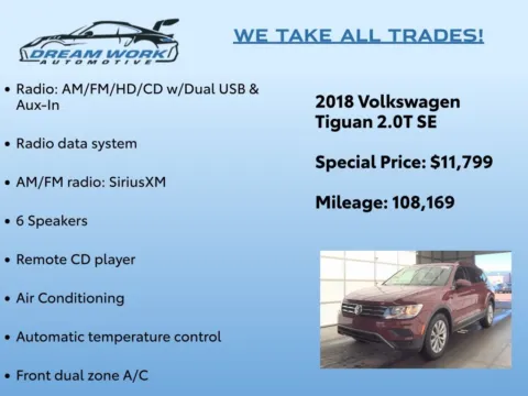 Photos of 2018 Volkswagen Tiguan 2.0T SE for sale in Charlotte, NC at Dream Work Automotive