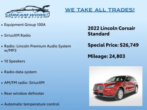 Photos of 2022 Lincoln Corsair Standard for sale in Charlotte, NC at Dream Work Automotive