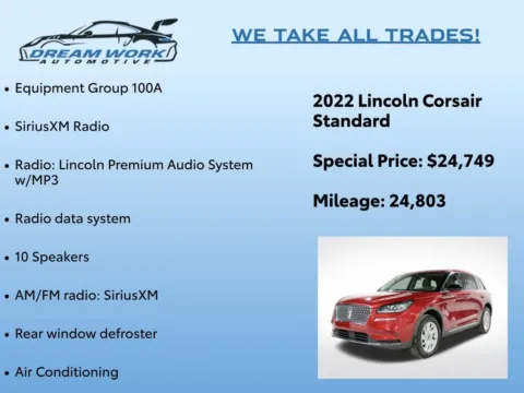 Photos of 2022 Lincoln Corsair Standard for sale in Charlotte, NC at Dream Work Automotive