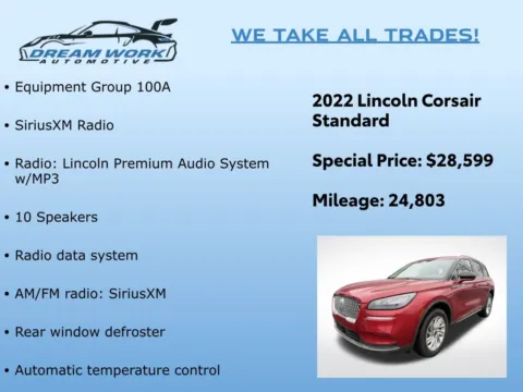 Photos of 2022 Lincoln Corsair Standard for sale in Charlotte, NC at Dream Work Automotive