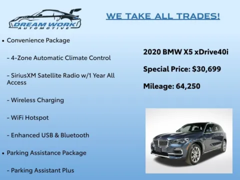 Photos of 2020 BMW X5 xDrive40i for sale in Charlotte, NC at Dream Work Automotive