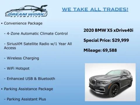 Photos of 2020 BMW X5 xDrive40i for sale in Charlotte, NC at Dream Work Automotive