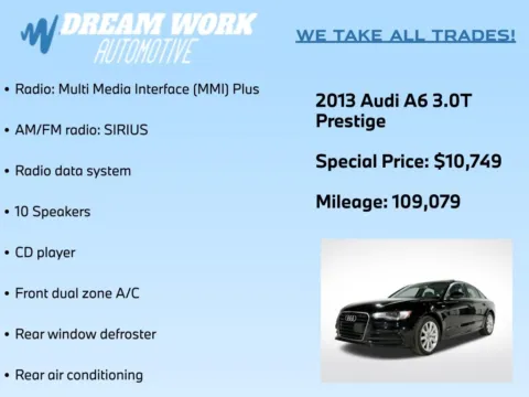 Photos of 2013 Audi A6 3.0T Prestige for sale in Charlotte, NC at Dream Work Automotive