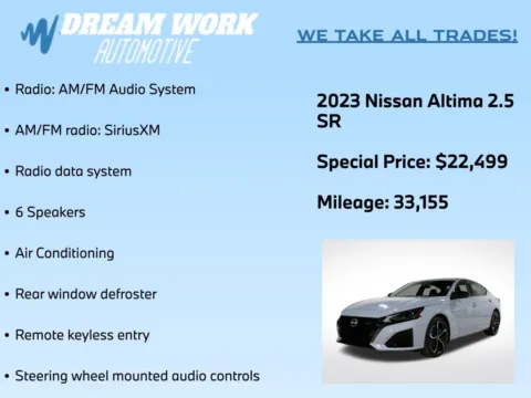 Photos of 2023 Nissan Altima 2.5 SR for sale in Charlotte, NC at Dream Work Automotive