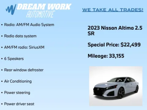 Photos of 2023 Nissan Altima 2.5 SR for sale in Charlotte, NC at Dream Work Automotive