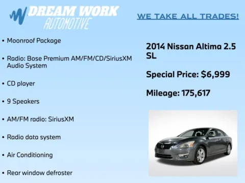 Photos of 2014 Nissan Altima 2.5 SL for sale in Charlotte, NC at Dream Work Automotive