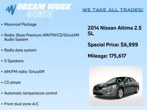 Photos of 2014 Nissan Altima 2.5 SL for sale in Charlotte, NC at Dream Work Automotive