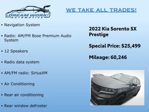 Photos of 2022 Kia Sorento SX-Prestige for sale in Charlotte, NC at Dream Work Automotive