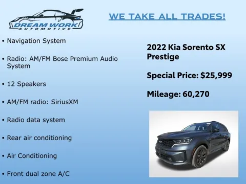 Photos of 2022 Kia Sorento SX-Prestige for sale in Charlotte, NC at Dream Work Automotive