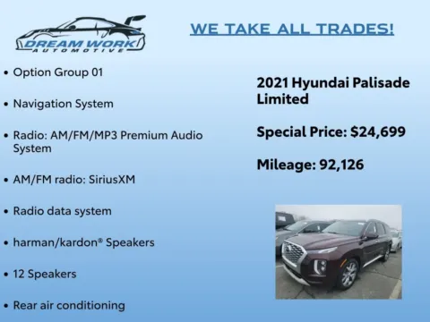 Photos of 2021 Hyundai Palisade Limited for sale in Charlotte, NC at Dream Work Automotive