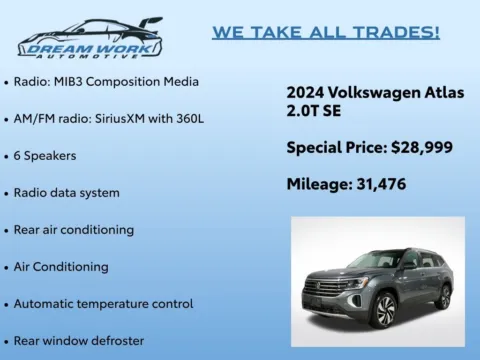 Photos of 2024 Volkswagen Atlas 2.0T SE w/Technology for sale in Charlotte, NC at Dream Work Automotive