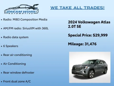 Photos of 2024 Volkswagen Atlas 2.0T SE w/Technology for sale in Charlotte, NC at Dream Work Automotive