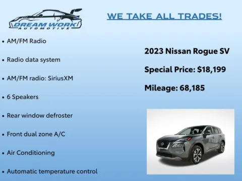 Photos of 2023 Nissan Rogue SV for sale in Charlotte, NC at Dream Work Automotive