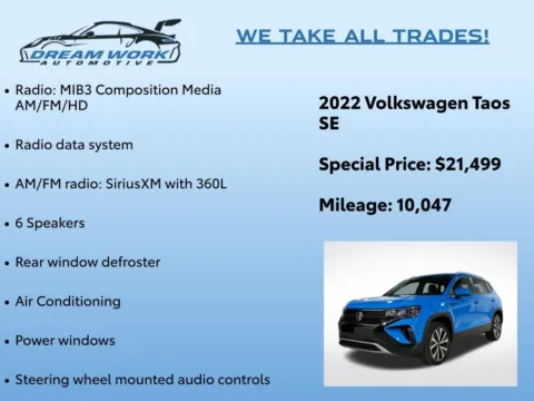 Photos of 2022 Volkswagen Taos 1.5T SE for sale in Charlotte, NC at Dream Work Automotive