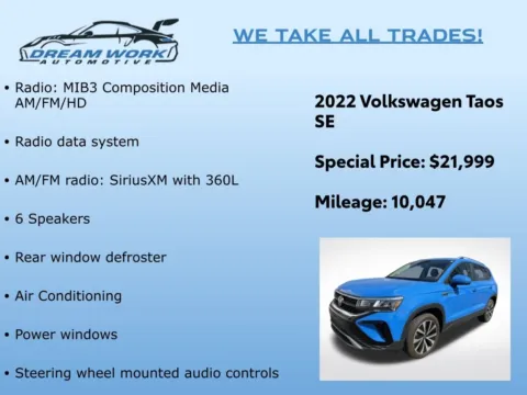 Photos of 2022 Volkswagen Taos 1.5T SE for sale in Charlotte, NC at Dream Work Automotive