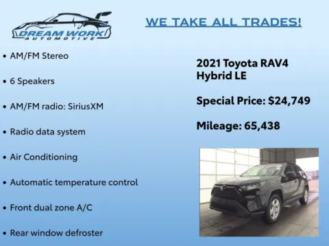 Photos of 2021 Toyota RAV4 Hybrid LE for sale in Charlotte, NC at Dream Work Automotive