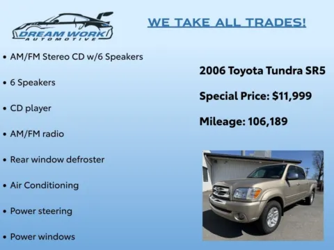 Photos of 2006 Toyota Tundra SR5 for sale in Charlotte, NC at Dream Work Automotive