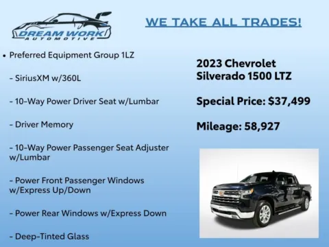Photos of 2023 Chevrolet Silverado 1500 LTZ for sale in Charlotte, NC at Dream Work Automotive